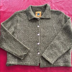 UNIF green speckled cardigan.